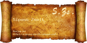 Siposs Zsolt névjegykártya